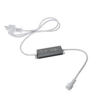 Трансформатор 230В - 24В 40Вт алюм. корпус провод бел. каучук Neon-Night 531-311