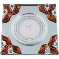 Светильник DLS-P109 "Peonia" GU5.3 CHROME/CLEAR+TEA Fametto 10637