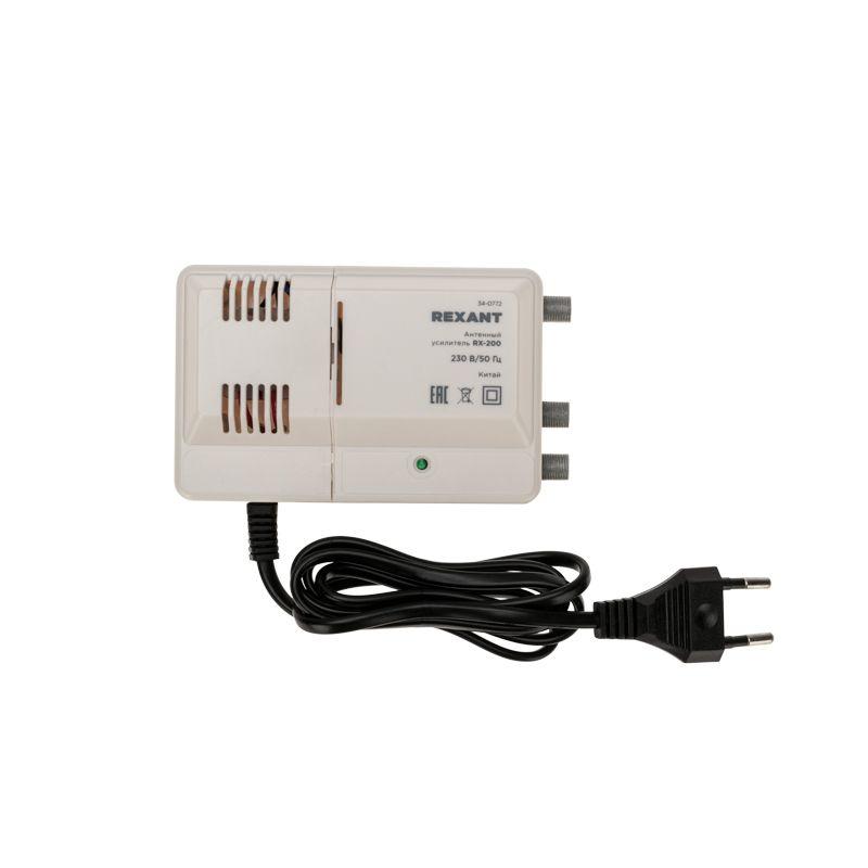Усилитель антенный ТВ сигнала на 2 выхода RX-200 Rexant 34-0772