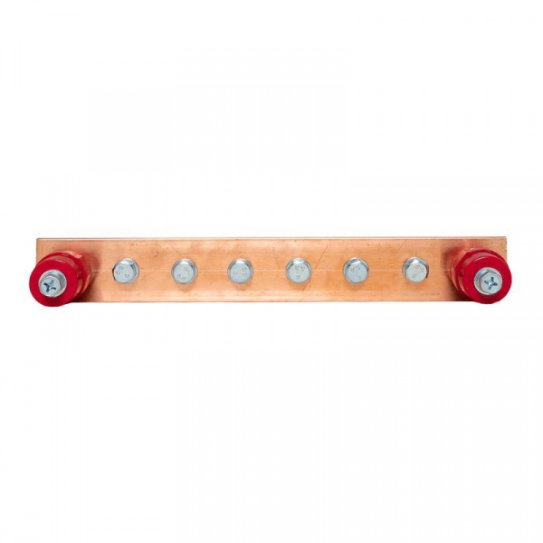 Шина заземляющая главная с изоляторами на 6 подключений ГЗШ-6 Сu EKF gc-e2006