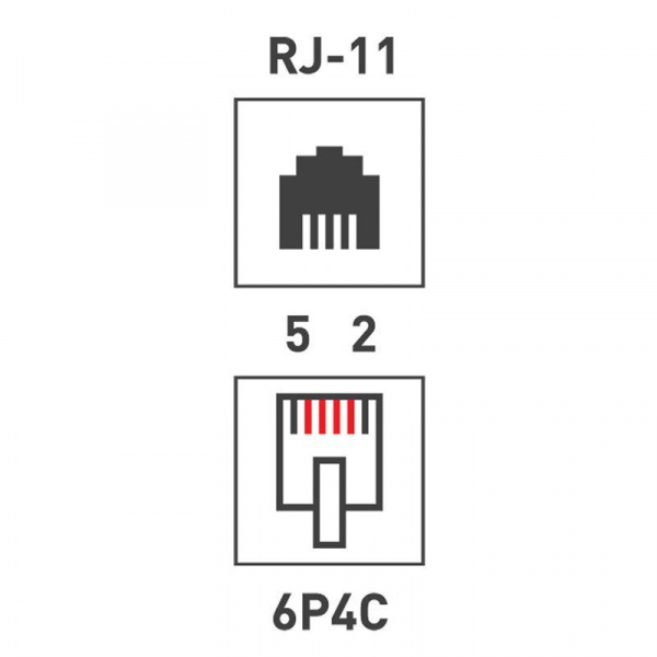 Переходник телефонный штекер 6Р-4С (RJ-11)-2 гнезда 6Р-4С (RJ-11) блист. Rexant 06-0109-B